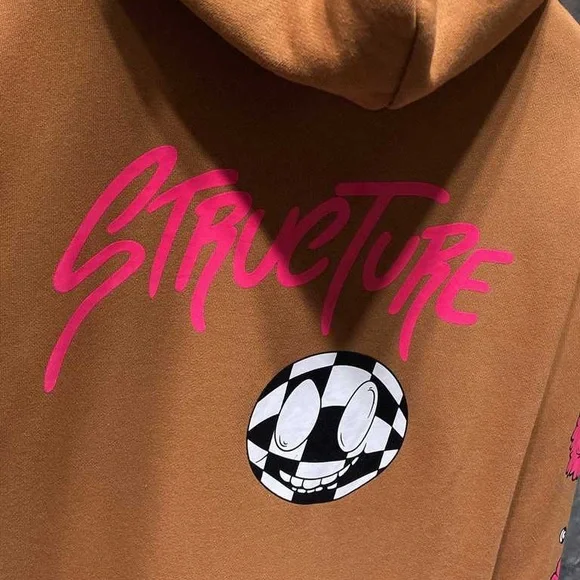 Chrome Hearts Marty Boy Tan Hoodie with Pink Graphics - Picture 7 of 9